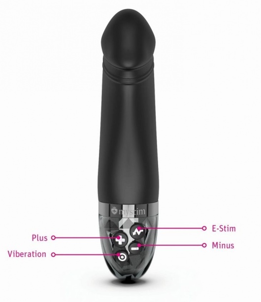 Черный вибратор с электростимуляцией Real Deal Neal - 16,5 см. - MyStim - купить с доставкой в Южно-Сахалинске