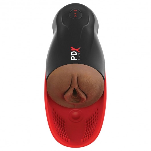 Коричневый мастурбатор-вагина с вибрацией Fuck-O-Matic 2 - Pipedream - в Южно-Сахалинске купить с доставкой