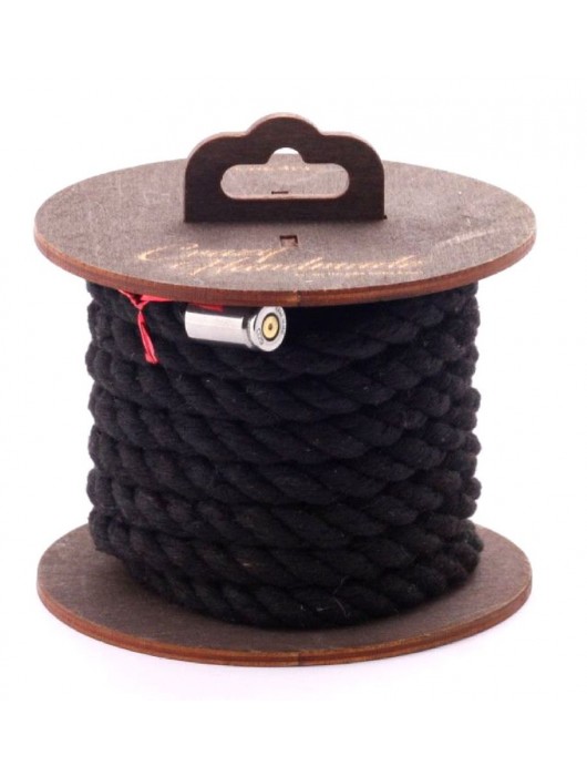 Черная хлопковая веревка для бондажа на катушке - 3 м. - Crazy Handmade - купить с доставкой в Южно-Сахалинске