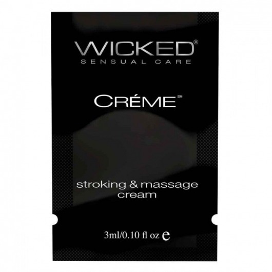 Крем для массажа и мастурбации Wicked Stroking and Massage Creme - 3 мл. - Wicked - купить с доставкой в Южно-Сахалинске