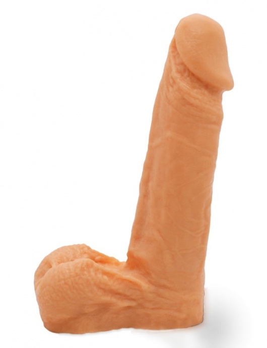 Реалистичный фаллоимитатор с мошонкой на трусиках Харнесс - 16,5 см. - LOVETOY (А-Полимер) - купить с доставкой в Южно-Сахалинске