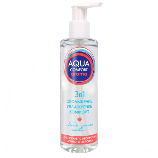 Гель-лубрикант на водной основе Aqua Comfort Aroma с ароматом персика - 195 гр. - Биоритм - купить с доставкой в Южно-Сахалинске