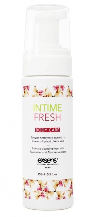 Органическая интимная очищающая пенка Intime Fresh - 150 мл. - Exsens - купить с доставкой в Южно-Сахалинске