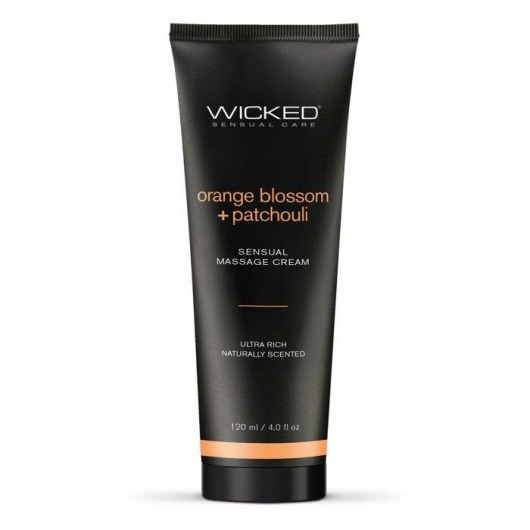 Массажный легкий крем WICKED Orange Blossom plus Patchouli - 120 мл. - Wicked - купить с доставкой в Южно-Сахалинске