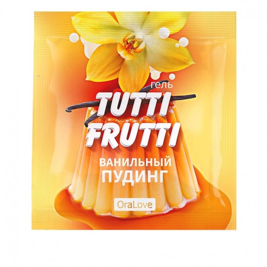Пробник гель-смазки Tutti-frutti со вкусом ванильного пудинга - 4 гр. - Биоритм - купить с доставкой в Южно-Сахалинске