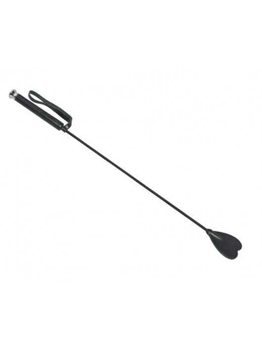 Чёрный стек с шлепком-сердечком - 70 см. - Sitabella - купить с доставкой в Южно-Сахалинске