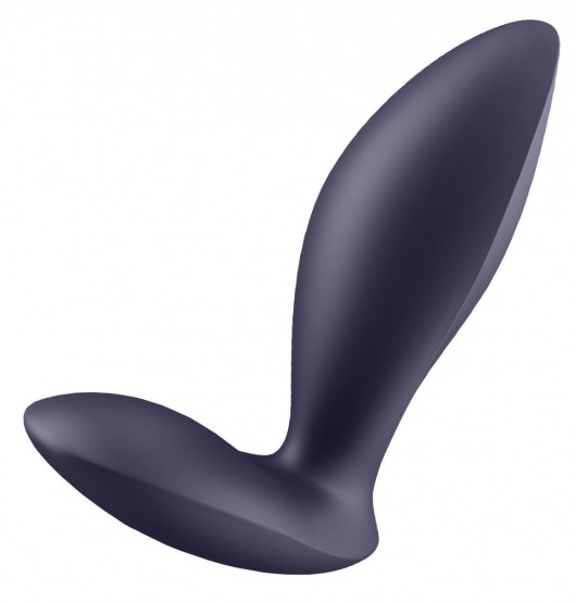 Фиолетовый анальный вибростимулятор Power Plug - Satisfyer - в Южно-Сахалинске купить с доставкой