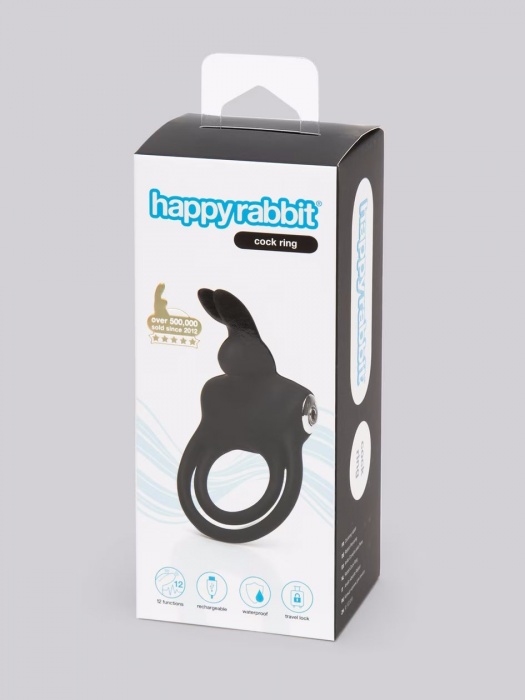 Черное эрекционное виброкольцо Happy Rabbit Cock Ring - Happy Rabbit - в Южно-Сахалинске купить с доставкой
