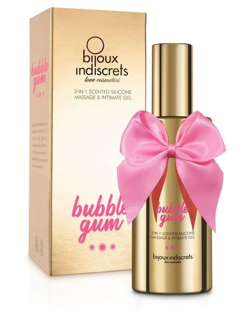 Гель с ароматом жвачки Bubblegum 2-in-1 Scented Silicone Massage And Intimate Gel - 100 мл. - Bijoux Indiscrets - купить с доставкой в Южно-Сахалинске