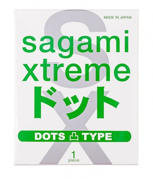 Презерватив Sagami Xtreme Type-E с точками - 1 шт. - Sagami - купить с доставкой в Южно-Сахалинске