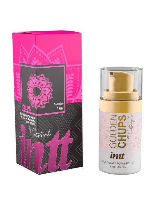 Возбуждающий гель Golden Chups с малиновым ароматом - 17 мл. - INTT - купить с доставкой в Южно-Сахалинске