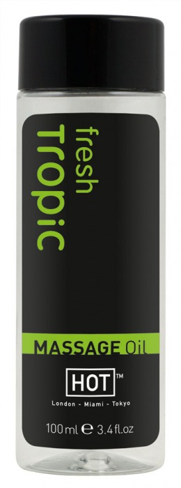 Массажное масло для тела Tropic Fresh - 100 мл. - HOT - купить с доставкой в Южно-Сахалинске