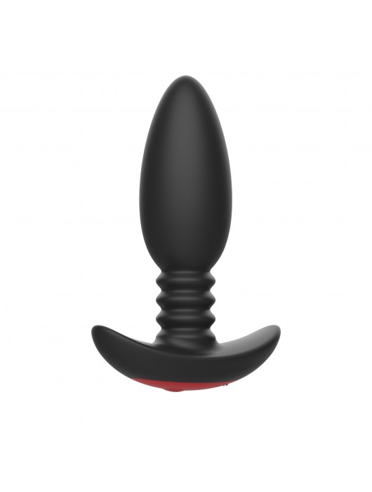 Черная анальная вибропробка Anal Vibrator с пультом ДУ - 13,5 см. - I-MOON