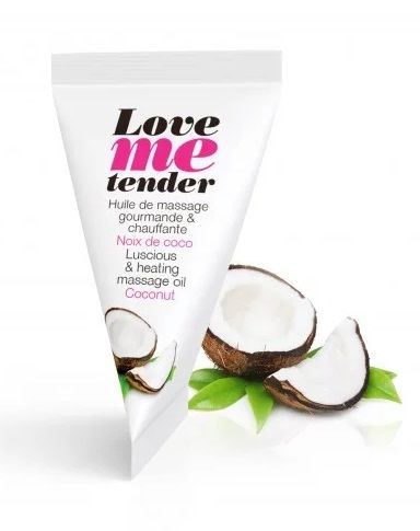 Съедобное согревающее массажное масло Love Me Tender Cocos с ароматом кокоса - 10 мл. - Love to Love - купить с доставкой в Южно-Сахалинске