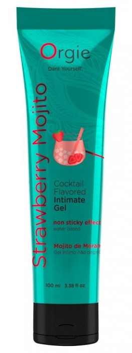 Съедобный интимный гель Orgie Lube Tube Cocktail Strawberry Mojito - 100 мл. - ORGIE - купить с доставкой в Южно-Сахалинске