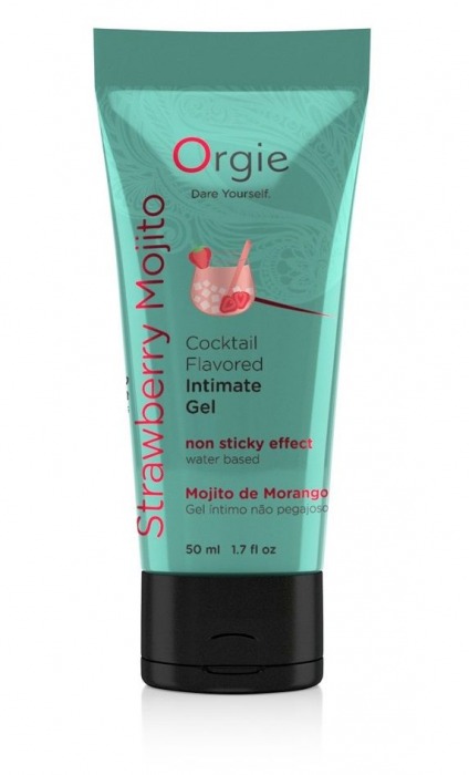 Съедобный интимный гель Orgie Lube Tube Cocktail Strawberry Mojito - 50 мл. - ORGIE - купить с доставкой в Южно-Сахалинске