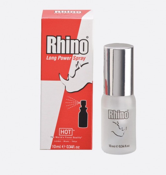 Пролонгирующий спрей для мужчин Rhino - 10 мл. - HOT - купить с доставкой в Южно-Сахалинске
