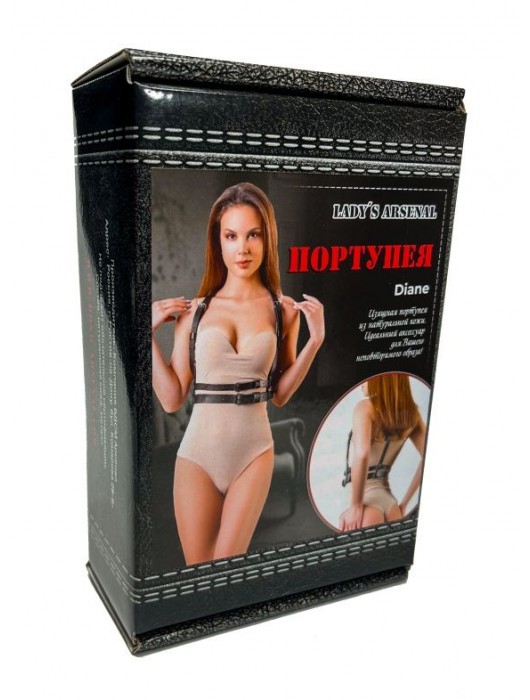 Изящная портупея из натуральной кожи Diane - БДСМ Арсенал - купить с доставкой в Южно-Сахалинске