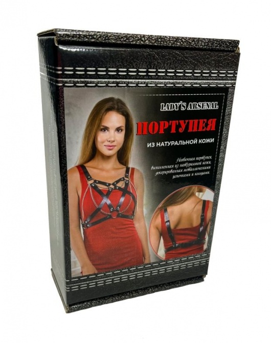 Портупея из натуральной кожи с цепочками - БДСМ Арсенал - купить с доставкой в Южно-Сахалинске