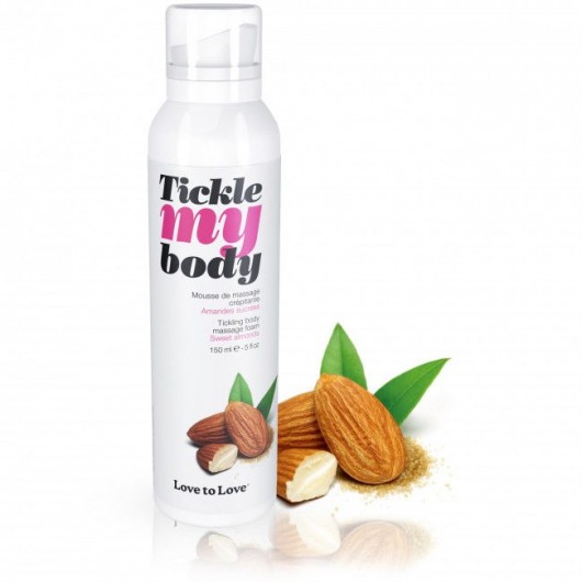 Массажная хрустящая пенка Tickle My Body Sweet Almonds с ароматом миндаля - 150 мл. - Love to Love - купить с доставкой в Южно-Сахалинске