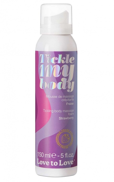 Массажная хрустящая пенка Tickle My Body Strawberry с ароматом клубники - 150 мл. - Love to Love - купить с доставкой в Южно-Сахалинске