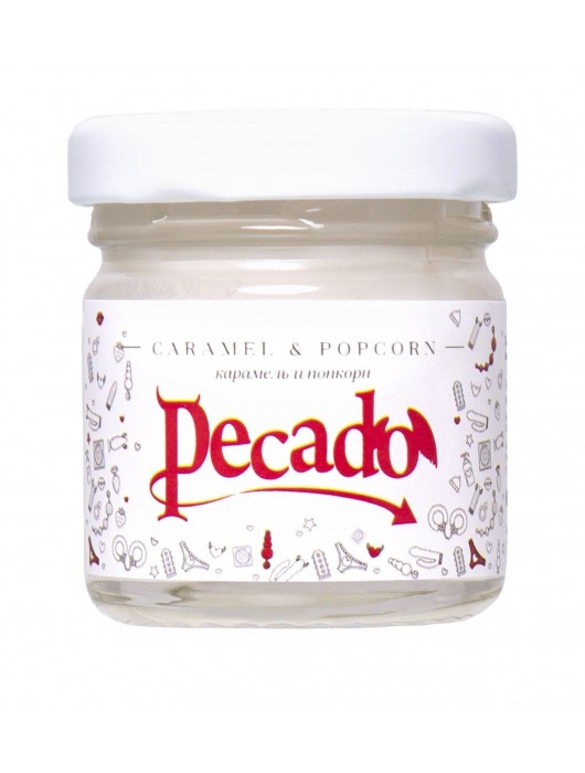 Массажная свеча Caramel   Popcorn - 35 мл. - Pecado - купить с доставкой в Южно-Сахалинске