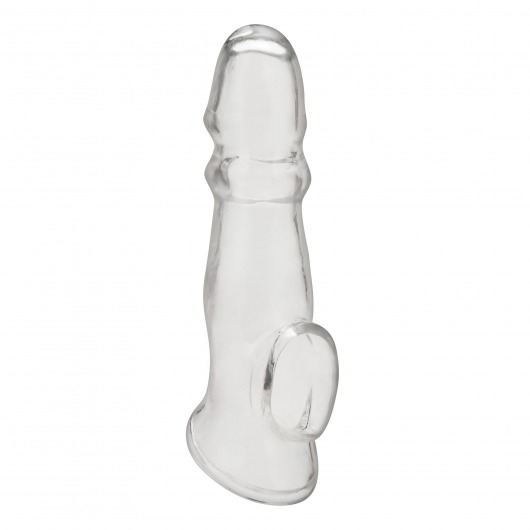 Прозрачная насадка для пениса Girthy Penis Enhancing Sleeve Extension - 17,1 см. - BlueLine - в Южно-Сахалинске купить с доставкой