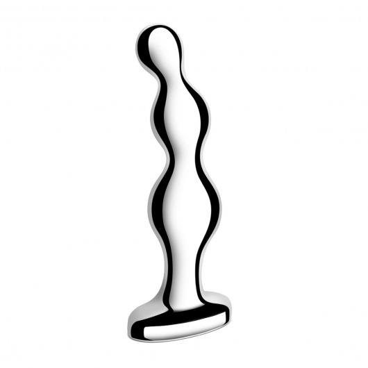 Стальной анальный фаллоимитатор для простаты Stainless Steel Anal Beads - 13 см. - b-Vibe - в Южно-Сахалинске купить с доставкой
