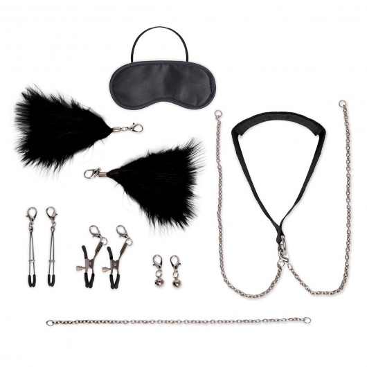 Большой эротический набор из 12 предметов Interchangeable Collar   Nipple Clips Set - Lux Fetish - купить с доставкой в Южно-Сахалинске