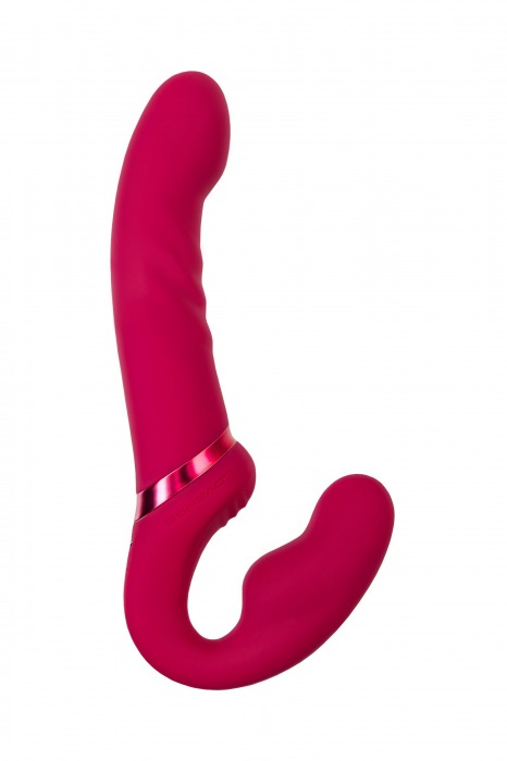 Малиновый безремневой страпон Lapis - 23 см. - Lovense - купить с доставкой в Южно-Сахалинске
