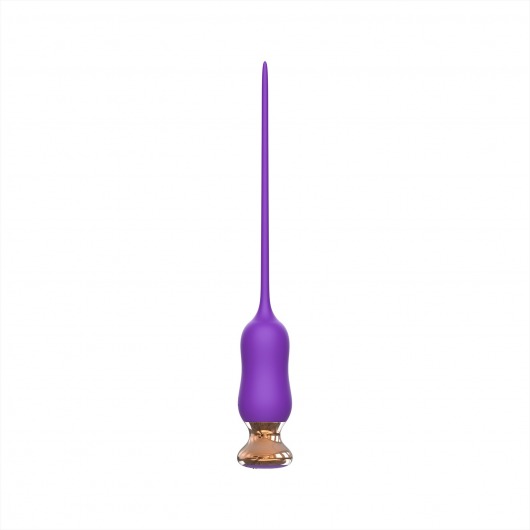 Фиолетовый тонкий стимулятор Nipple Vibrator - 23 см. - I-MOON - купить с доставкой в Южно-Сахалинске