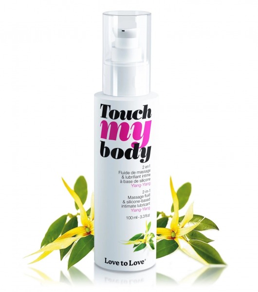 Силиконовый лубрикант 2-в-1 Touch My Body с ароматом иланг-иланга - 100 мл. - Love to Love - купить с доставкой в Южно-Сахалинске