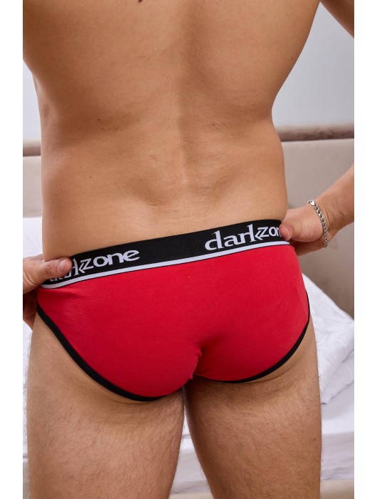 Красные мужские трусы-брифы с вырезом - Darkzone купить с доставкой