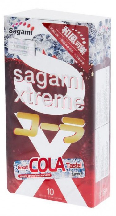 Ароматизированные презервативы Sagami Xtreme COLA - 10 шт. - Sagami - купить с доставкой в Южно-Сахалинске