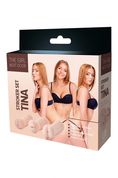 Набор из 3 мастурбаторов The Girl Next Door Tina - Dream Toys - в Южно-Сахалинске купить с доставкой