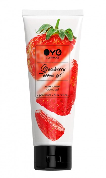 Лубрикант на водной основе OYO Aroma Gel Strawberry с ароматом клубники - 75 мл. - OYO - купить с доставкой в Южно-Сахалинске