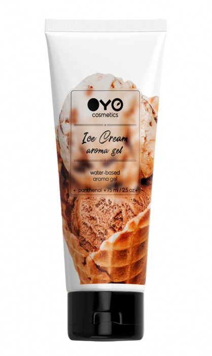 Лубрикант на водной основе OYO Aroma Gel Ice Cream с ароматом пломбира - 75 мл. - OYO - купить с доставкой в Южно-Сахалинске