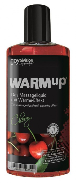 Разогревающее масло WARMup Cherry - 150 мл. - Joy Division - купить с доставкой в Южно-Сахалинске