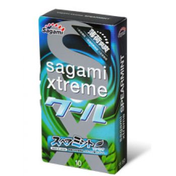 Презервативы Sagami Xtreme Mint с ароматом мяты - 10 шт. - Sagami - купить с доставкой в Южно-Сахалинске