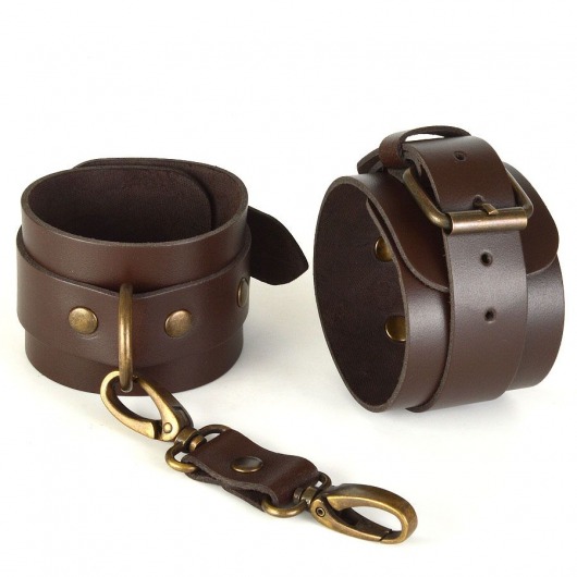 Коричневые наручники IDEAL - Sitabella - купить с доставкой в Южно-Сахалинске