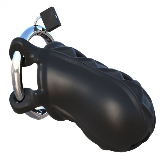 Черный замок верности Extreme Silicone Cock Blocker - Pipedream - купить с доставкой в Южно-Сахалинске