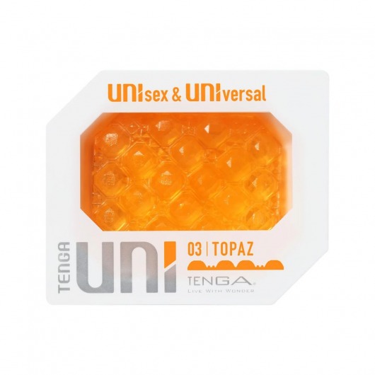 Оранжевый мастурбатор-стимулятор Tenga Uni Topaz - Tenga - в Южно-Сахалинске купить с доставкой