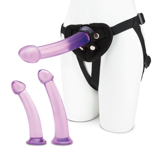 Тренировочный набор с тремя насадками Pegging Training Set - Lux Fetish - купить с доставкой в Южно-Сахалинске