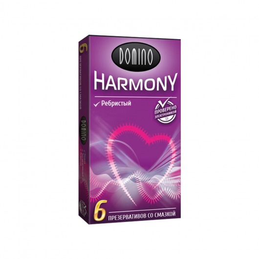 Презервативы с рёбрышками Domino Harmony - 6 шт. - Domino - купить с доставкой в Южно-Сахалинске