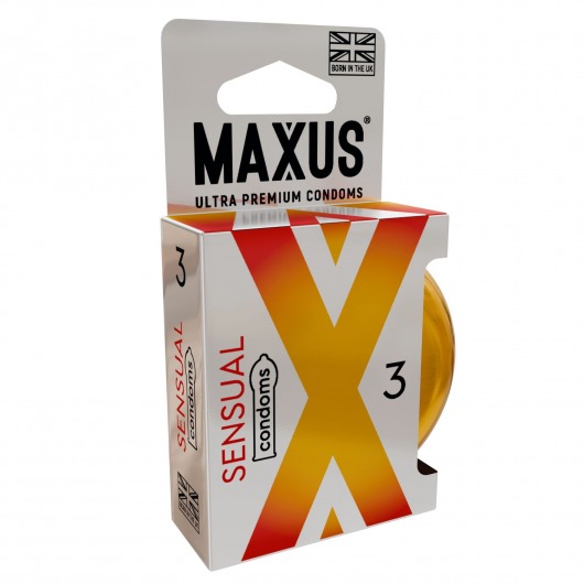 Презервативы анатомической формы Maxus Sensual - 3 шт. - Maxus - купить с доставкой в Южно-Сахалинске