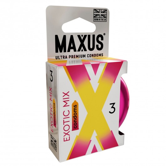 Ароматизированные презервативы Maxus Exotic Mix - 3 шт. - Maxus - купить с доставкой в Южно-Сахалинске