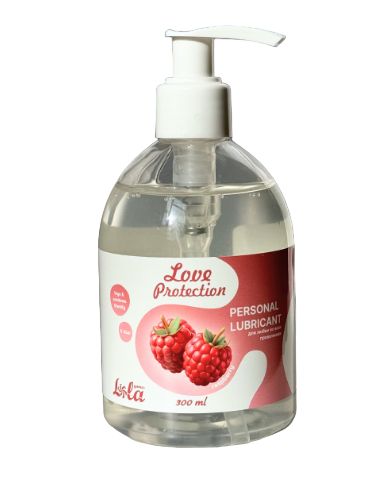 Лубрикант на водной основе Love Protection Raspberry с ароматом малины - 300 мл. - Lola Games - купить с доставкой в Южно-Сахалинске