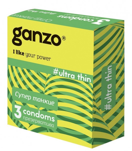 Ультратонкие презервативы Ganzo Ultra thin - 3 шт. - Ganzo - купить с доставкой в Южно-Сахалинске