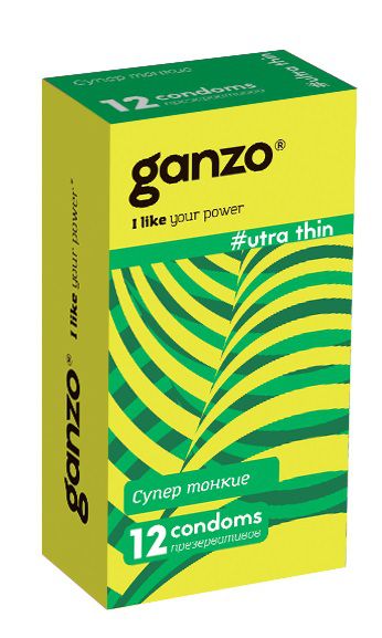 Ультратонкие презервативы Ganzo Ultra thin - 12 шт. - Ganzo - купить с доставкой в Южно-Сахалинске