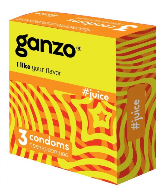 Ароматизированные презервативы Ganzo Juice - 3 шт. - Ganzo - купить с доставкой в Южно-Сахалинске